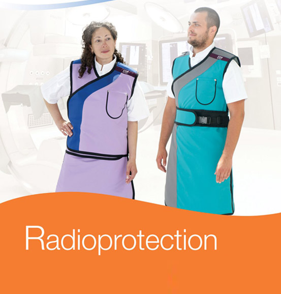 Radioprotection : EPI chasuble, veste, jupe, lunette, tablier